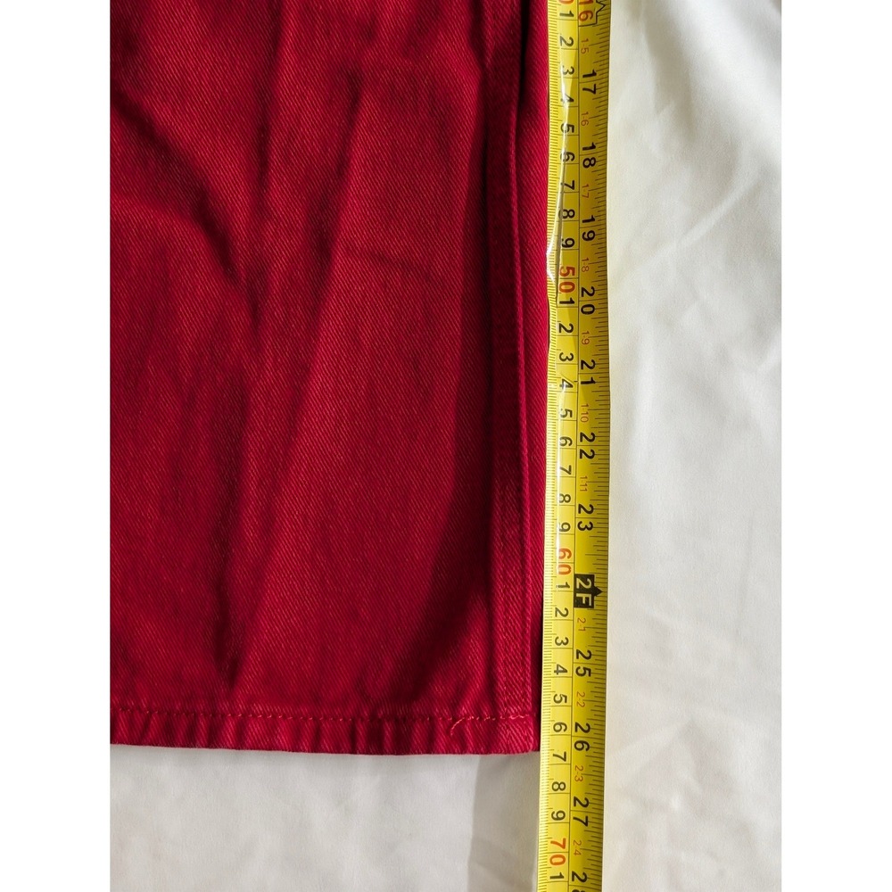 Princess Polly XX Red Wide Leg High Waisted Denim Jeans Juniors Womens Size 0 - Picture 14 of 16